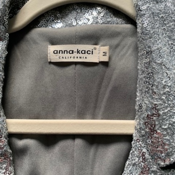 Silver Sequinned relaxed blazer - Medium - Picture 6 of 8